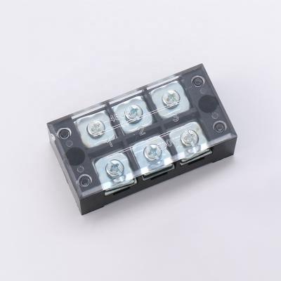 China Yaosheng 100pcs TB4503 600V 5 Cover 45A 3 Pole 600V Plastic Dryer Terminal Block - A.W.G. 10 for sale