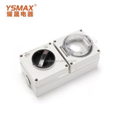 China ABS+PA66 IP66 Outdoor Socket Switch Electrical Waterproof Industrial Socket for sale