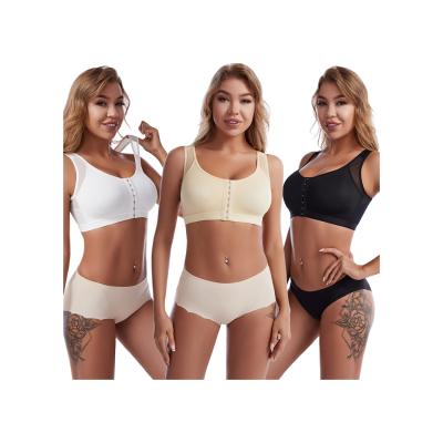 China Breathable Non-Steel Mess Front Buckle YOGA Sports Bra One Piece Chest Up Underwear for sale