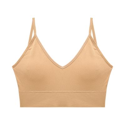 China Non-trace Breathable Plus Size One Piece Underwear Seamless Sports Bra for sale