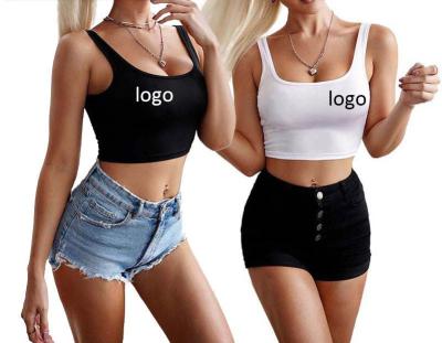 China QUICK DRY Custom Logo High Quality Streetwear Tank Top Sleeveless Off Shoulder Fashionable Fitness Top For Women for sale