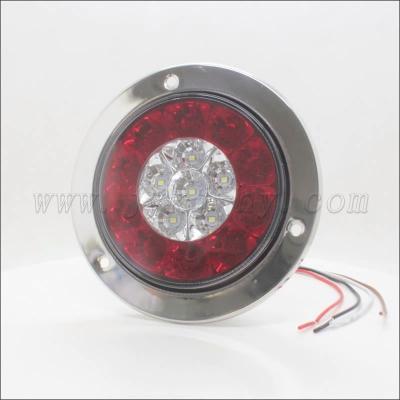 China 4 Inch Around LED Van Rear Stop Light 16LED Tail Brake Turn Signal Lamp Trailer Truck 140*28mm for sale