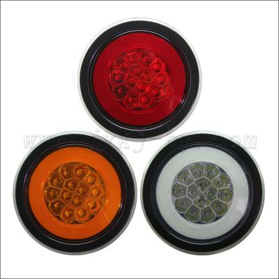 China 4 Inch Round Sealed LED Tail Lights For Truck Trailer 130*45mm for sale