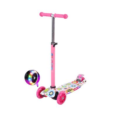 China New Design PU Hot Sale Cheap Price Portable Self Balancing 3 Wheel Big Kid Scooter With Led Light For Boys And Girls for sale