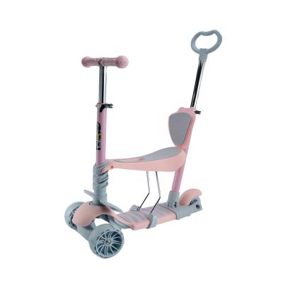 China Multifunctional China Fashionable 5 in 1 Kick Scooter for Kids and Baby /3 Wheel Children Scooter with Seat and Push Bar for sale