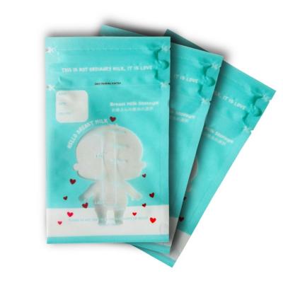 China BPA Free Custom Printing Zipper Stand Pouch Aseptic Biodegradable Plastic OEM Resealed Gel 200ml Breastmilk Storage Bag Pouch for sale