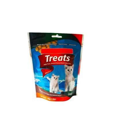 China Poly Pouch Cat Litter Packaging Flat Bottom Pouch Dog Printed Custom Plastic Moisture Proof Zipper Pet Food Packaging Bag Treat Bag for sale