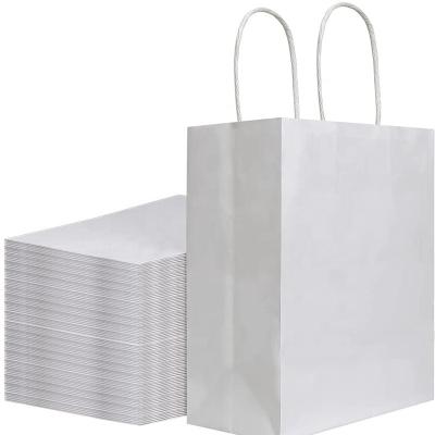 China Moisture Proof Recycled Recyclable Brown Rope Handle Bags Square Bottom Kraft Paper Bag White Food Bag for sale