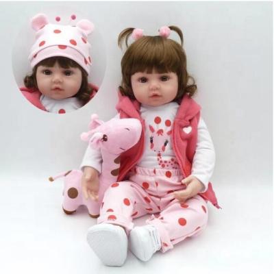 China DIY TOY 19inches 48cm Silicone Baby Dolls Boneca Realista Fashion Reborn Dolls For Princess Children Birthday Gifts for sale