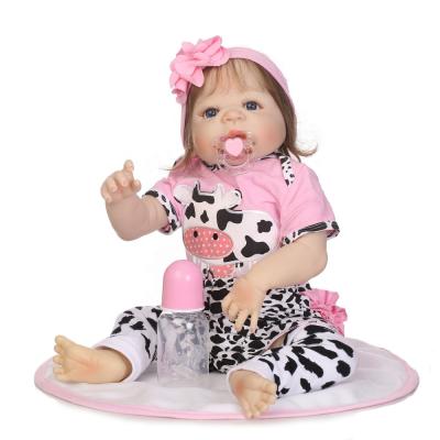 China DIY PLAY 19inch 46cm Full Body Silicone Girl Reborn Baby - Doll Toy Newborn Princess Toddler Babies Dolls Bathe Toy Play House Toy Doll for sale