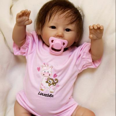 China 20 Inch Soft Happy DIY TOY Also Can Be Reborn Lifelike Silicone Baby Dolls With Hair for sale