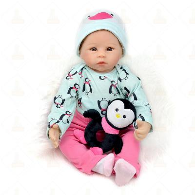 China DIY TOY 2018 New Design Reborn Baby Dolls 22 Inch Silicone Cute Realistic Soft Vinyl Dolls Newborn Baby Dolls for sale