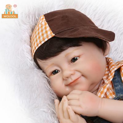 China DIY TOY 22inch Reborn Baby - Real Touch Silicone Vinyl Doll Soft Hair Wig Cute Doll Gift For Kids for sale