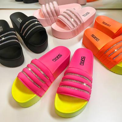 China Fashion Trend New Arrival Girls Fashion Slides Slippers Shoe Summer Slipper Female Fur Slides Women Sandals Slides Shoes for sale