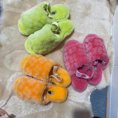 China CUSHIONING Slippers Wholesale Plush Warm Soft Shoes Indoor Slipper Outdoor Fur Slides Sandals New Design For Women Sandal for sale