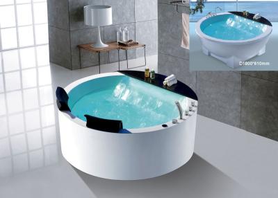 China 1500mm Acrylic Round Freestanding Massage Bathtub With Aromatherapy for sale