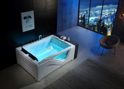 Chine Ladodo Luxe double baignoire rectangulaire avec une pièce LED lumière inférieure à vendre