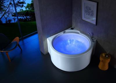 China Acrylic Whirlpool Corner Massage Bathtub With Circle Waterfall for sale