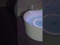 Stylish Ladodo E-8022 Massage Bathtub With LED Bottom Light Strip