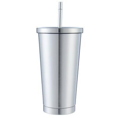 China Factory supply attractive price disposable stainless steel cute cups with straws and lid for sale