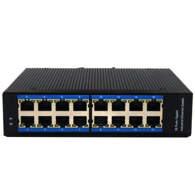 China High Quality 16 Port Gigabit Controlled Mount Industrial Product Rail Din Switch Poe Ethernet Industrial Switch ZXD016G (Optional) for sale