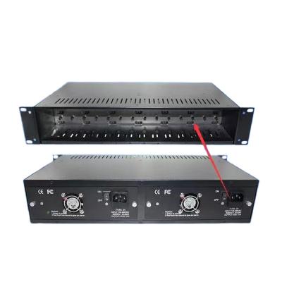 China Centralized Power Supply And Management Hot Sale 14 Slots Rack 19 Inch 2U Fiber Optic Transceiver Media Converter for sale