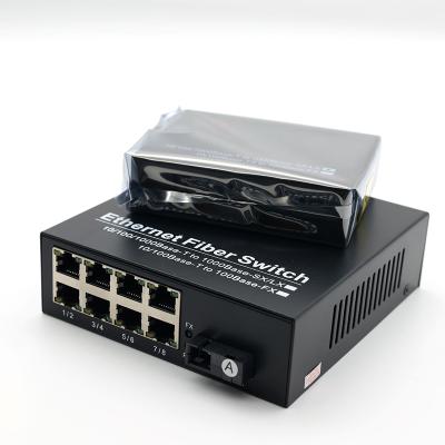 China Manufacturing Direct FTTH Fiber Gigabit 8 Port Ethernet Fiber Optic Deal Switch for sale