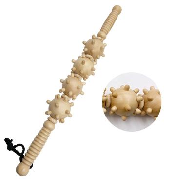 China Body Body Trigger Middle Version Self Massage Roller Stick Wood for sale