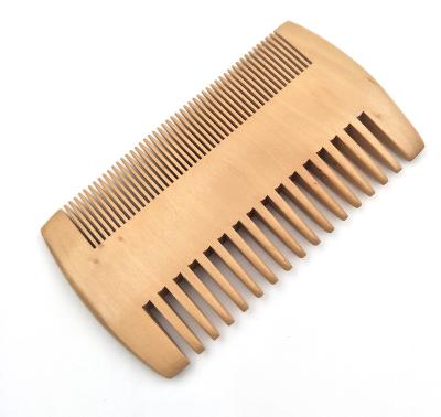 China Home Wholesale Customize Logo Peardwood Beard Comb for sale