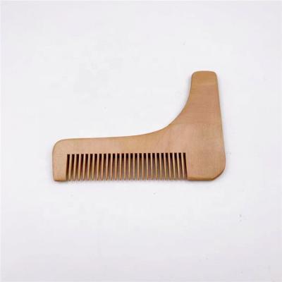 China Naturally Eco-Friendly Joint Wooden Beard Shaping Comb, 1 Side Tooth Metal Beard Comb, Beard Shaper for sale