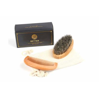 China High Quality Bamboo Bristle Beard Brush Set for sale