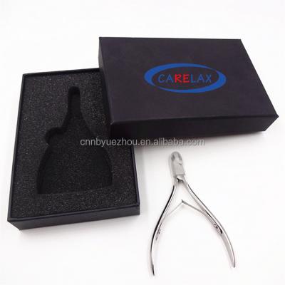 China Toe Stainless Steel Cuticle Nipper Cuticle Cutter With Box Package for sale