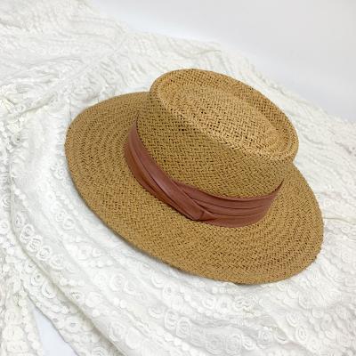 China Character Girl Straw Paper Hat Women Summer Beach Straw Hats Stock For Shipping for sale