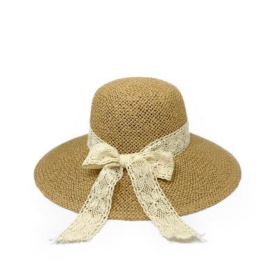 China New Design Character Handmade Women Sun Straw Hats Spring Summer Beach Wear for sale