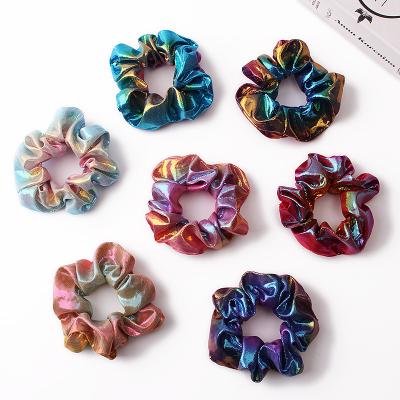 China 100% Polyester Fashion Holographic Hair Women Hair Scrunchies Wholesale for sale