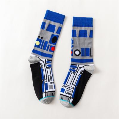 China Breathable New Most Popular Fashion Designer Male Star Custom Socks Colorful Wars Socks for sale