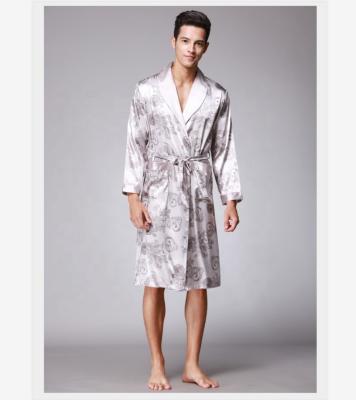 China Wholesale or custom made men pajama ailk sleepwear satin robe plus size bath for sale