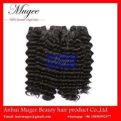 China hot sale deep wave Peruvian hair,100% unprocessed human hair weave Garde 6A for sale