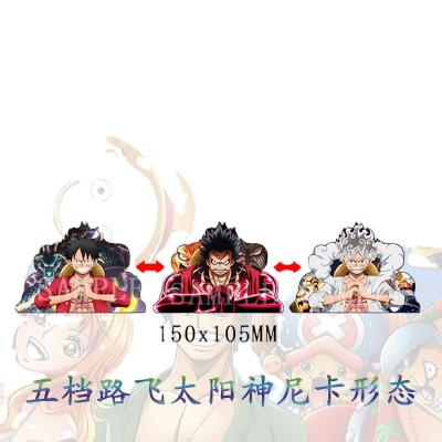 China ONE PIECE Waterproof Popular Gradient Magic Stickers Eco-friendly Luffy 3D Anime Material and Car Sticker Notebook Luggage Decoration Creative Magic Stickers for sale