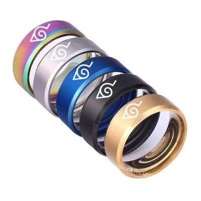 China Hot Sale Quality Anime Narutos Ring Stainless Steel Black Blue Custom Ring Men Women Jewelry Gifts Ring Wholesale Eco-friendly/Daily Jewelry Accessories for sale