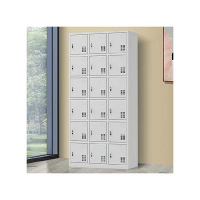 China High Quality Durable Cheap 18 Door Universal Office Iron Locker Cabinets for sale