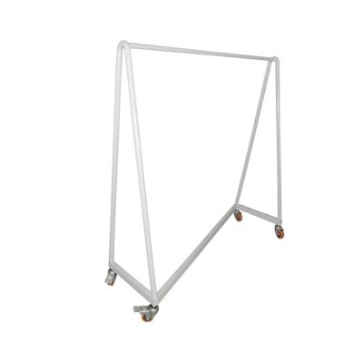 China New Design High Quality Cloth Double Pole Hanger Rack Easy Movable Clothes Drying for sale