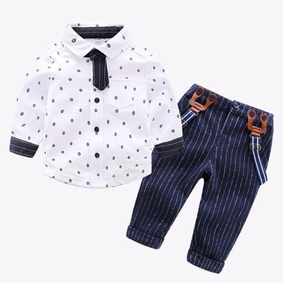 China Fashionable Casual Long Sleeve Kids Clothes Set Shirt Jean Pants Suit Boy Clothing Set Children 1-4 Years Old for sale