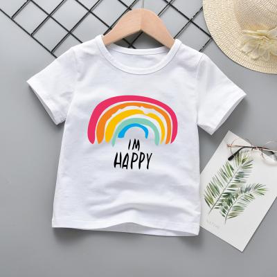 China 2021 summer new Korean children's clothing boys and girls breathable tops for sale