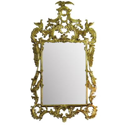 China Traditional Unique Design Antique Home Accessories Bronze Mirrors Wall Decoration Psyche For Living Room Home Vintage French Mirror for sale