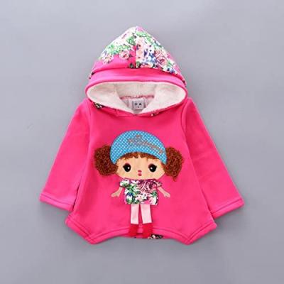 China Korean Edition Spring Autumn Winter Little Baby Girls Clothing Set Velvet Warm Hoodie and Pants for sale