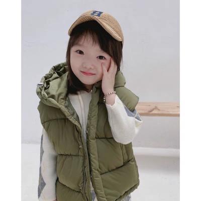 China Hot Selling Unisex Warm Windproof Thicken Kids Girl Winter Cotton Sleeveless Vest for sale