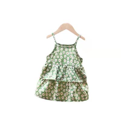 China 22021's new Anti-wrinkle floral print baby sleeveless dress for summer for sale