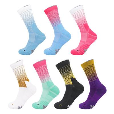 China Breathability/Absorption Wholesale Amazon Professional Medium Tube Basketball Sports Sweat Adult Outdoor Socks for sale