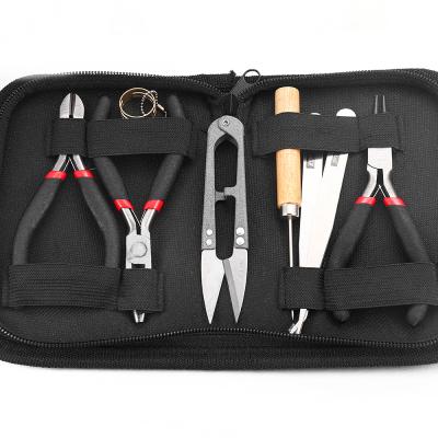 China Jewelry Making Tool Kit 7 Pcs DIY Jewelry Tool Kit Black Handle Pliers Set For Jewelry Making for sale